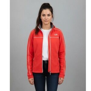 The North Face Jacket Women's Size S Full Zip Fleece Athletic Red Hiking Active